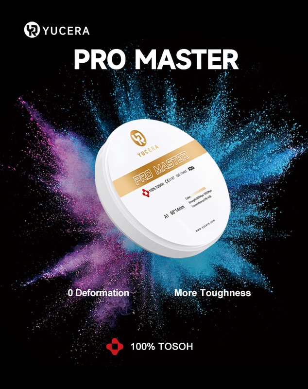Yucera 4D Pro Master Dental Zirconia Block 0 Деформация с 8 слоями Многослойный цвет