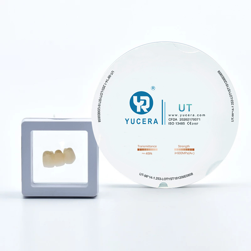 Yucera 95mm  UT White Dental Zirconia Block for Grinding Machine for Dental Laboratory Use