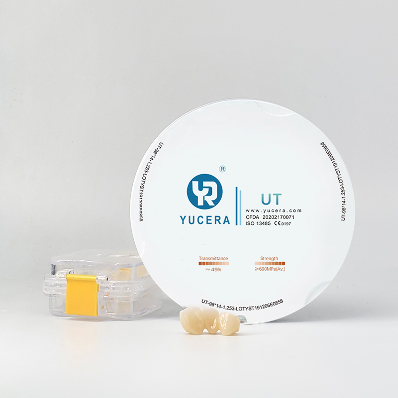 Yucera 95mm  UT White Dental Zirconia Block for Grinding Machine for Dental Laboratory Use