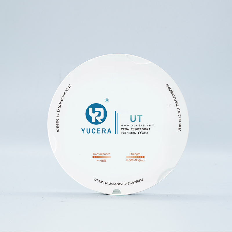 Yucera 95mm  UT White Dental Zirconia Block for Grinding Machine for Dental Laboratory Use