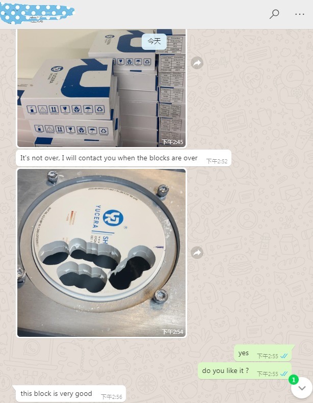 Стоматологический материал Yucera 95*14 мм Cad Cam Sht ml Циркониевый диск Керамические блоки для зубов