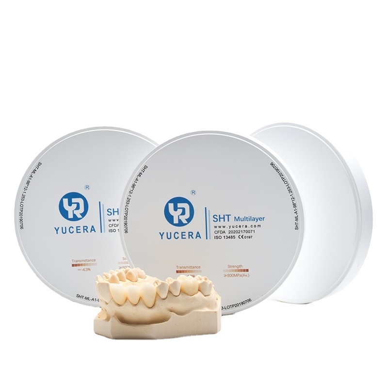 Yucera SHT Multilayer Zirconia Block 95 mm  Dental Material CAD CAM Crown and Bridge