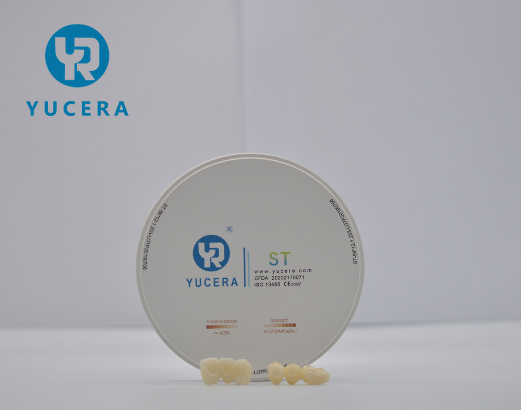 Yucera ST Искусственные зубы Yucera Dental Zirconia Blank Многослойный Dentaire 98*12 Цельнокерамический диск