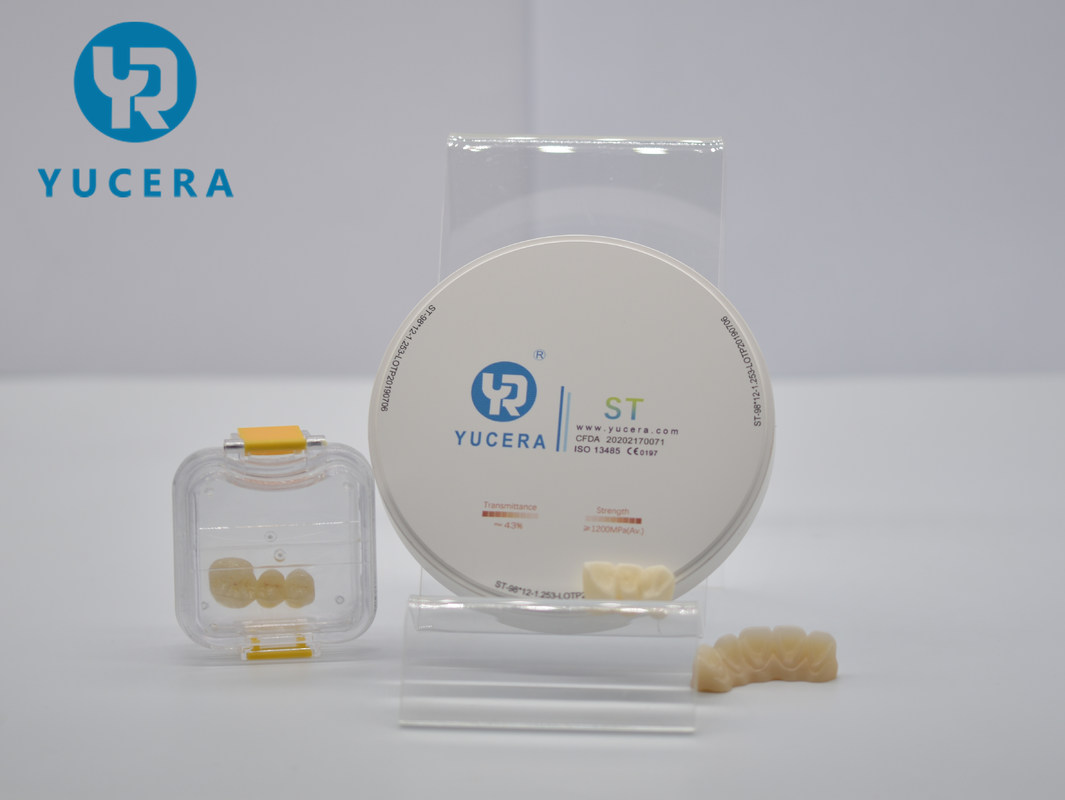 Yucera ST Искусственные зубы Yucera Dental Zirconia Blank Многослойный Dentaire 98*12 Цельнокерамический диск