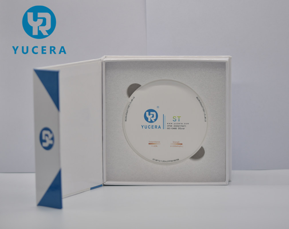 Yucera ST Искусственные зубы Yucera Dental Zirconia Blank Многослойный Dentaire 98*12 Цельнокерамический диск