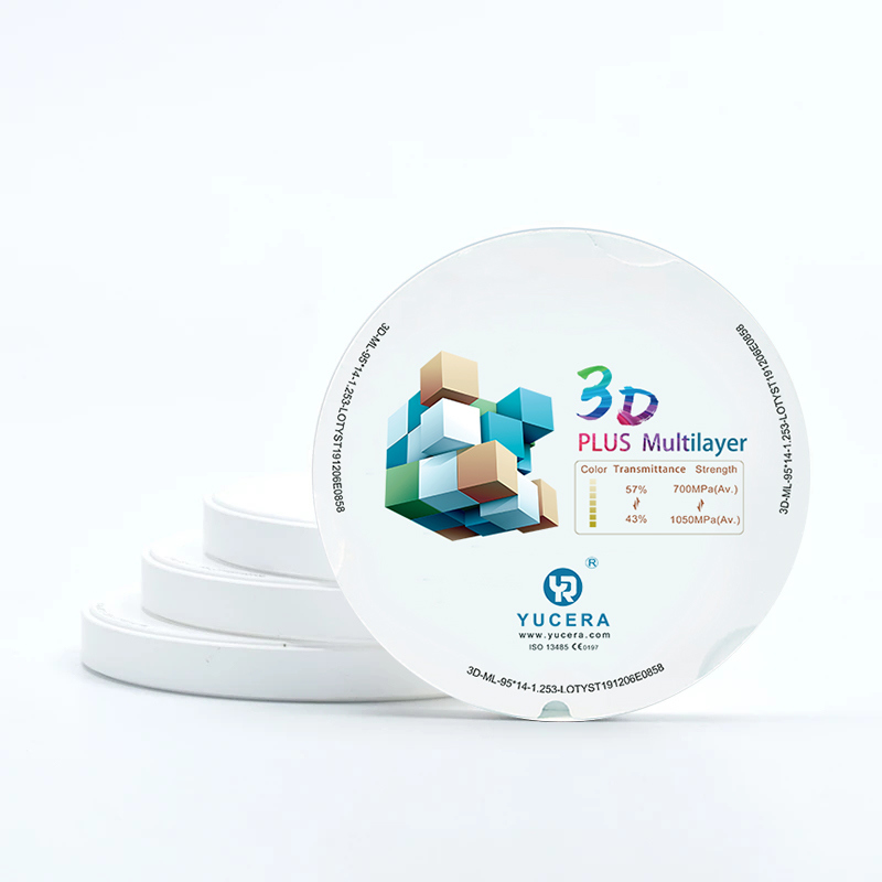 98 мм 3D Plus многослойные стоматологические блоки из циркония YUCERA - лучшие стоматологические диски из циркония для CAD/CAM системы лаборатории