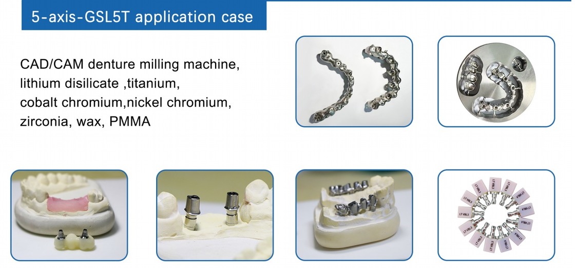 Innovative Zirconia GSL-5T Dental CAD CAM System - Efficient Crown Making and Milling and Zirconia Blocks