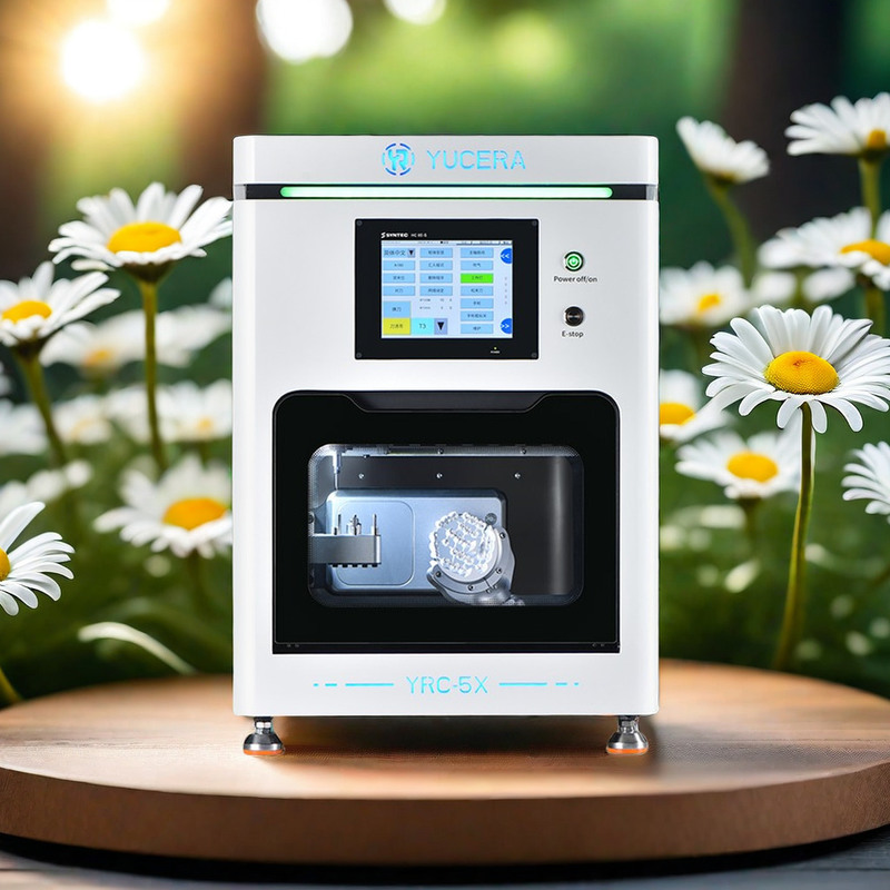 Yucera Newly Released 5 Axis Dry Lab Equipment Universal CAM Zirconia Dental Milling Machine Metal Construction