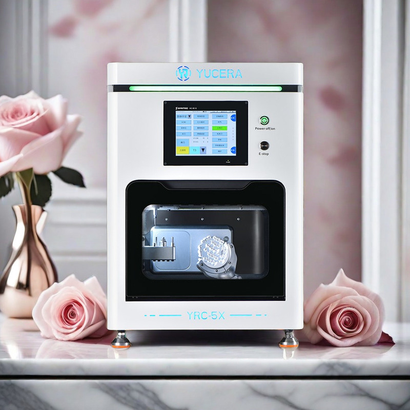 Yucera Newly Released 5 Axis Dry Lab Equipment Universal CAM Zirconia Dental Milling Machine Metal Construction
