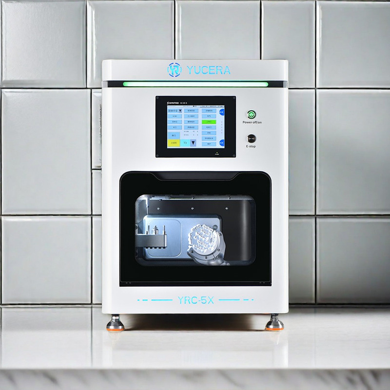 Yucera 5 Axis Dental CNC Milling Machine CAD CAM Bench Top Lab Tools for Zirconia Metal China OEM Power Source Machinery