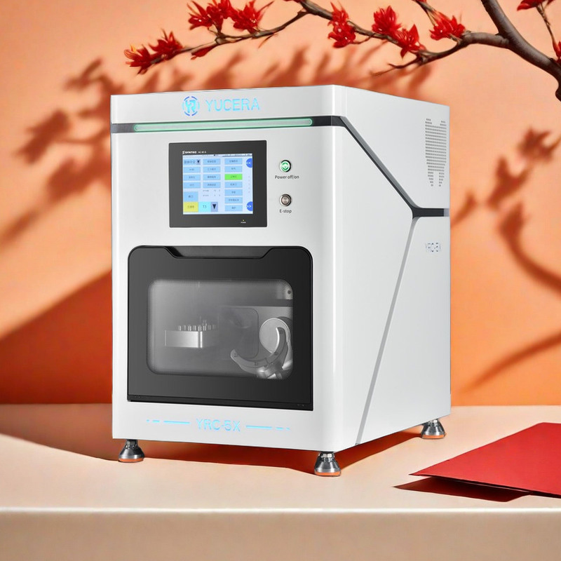 Yucera Newly Released 5 Axis Dental Milling Machine Universal Cam Dry Lab Equipment 5 Axis Zirconia Machinery in Steel Metal