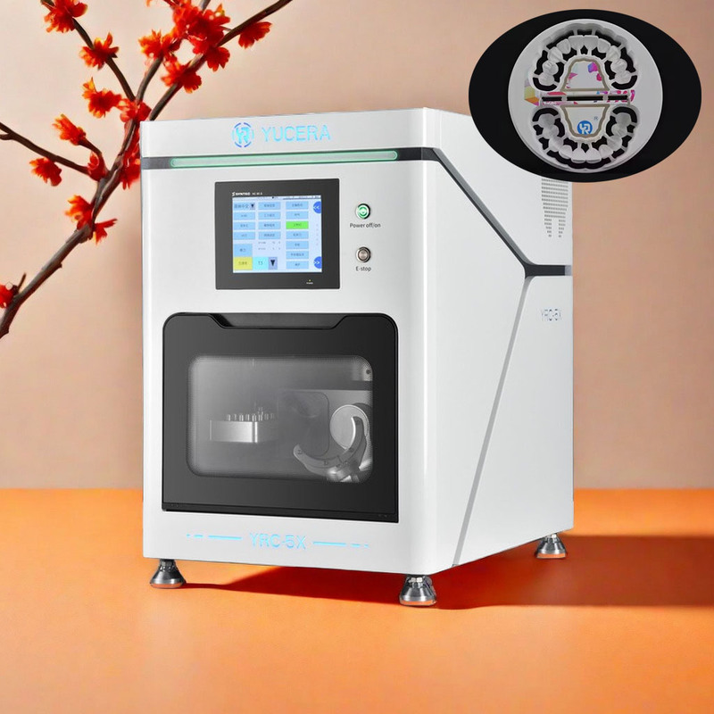 Yucera Новая 5-осевая стоматологическая фрезерная машина Универсальное оборудование для сухой лаборатории с кулачковым механизмом 5-осевая циркониевая машина в стальном металле