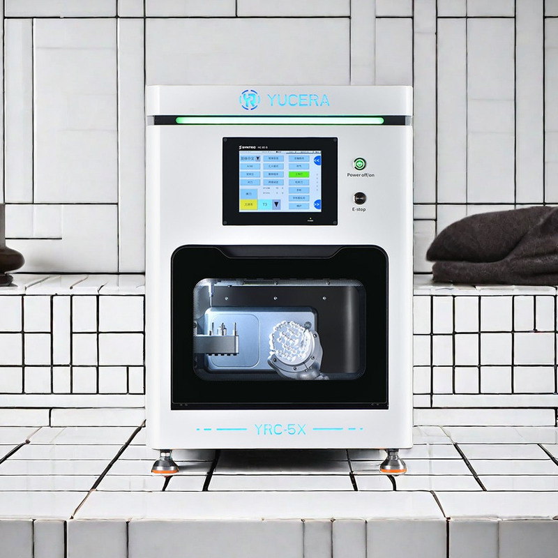 Yucera Newly Released 5 Axis Dental Milling Machine Universal Cam Dry Lab Equipment 5 Axis Zirconia Machinery in Steel Metal