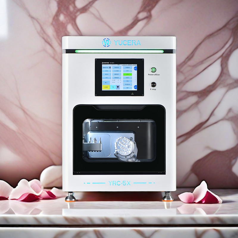 Yucera Newly Released 5 Axis Dental Milling Machine Universal Cam Dry Lab Equipment 5 Axis Zirconia Machinery in Steel Metal