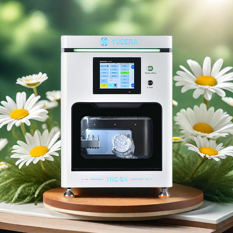 Yucera Newly Released 5 Axis Dental Milling Machine Universal Cam Dry Lab Equipment 5 Axis Zirconia Machinery in Steel Metal