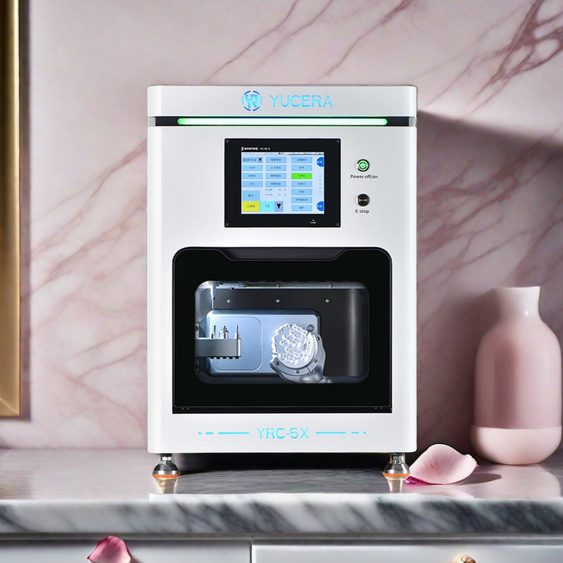 Компактное стоматологическое лабораторное оборудование Yucera, 5-осевой CAD/CAM фрезерный станок для производства небольших коронок и мостовидных протезов