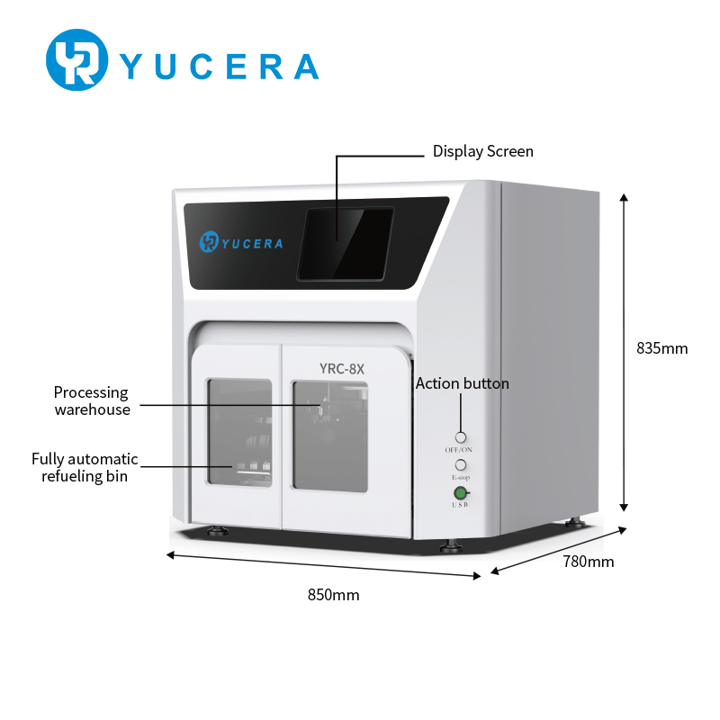 Professional Manufacturing Adjustable Yucera Multifunction Milling Machine 5axis Dental Cad Cam
