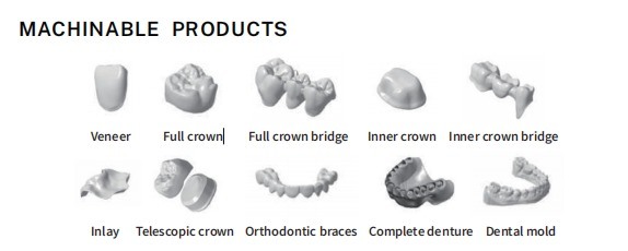 Professional Manufacturing Adjustable Yucera Multifunction Milling Machine 5axis Dental Cad Cam