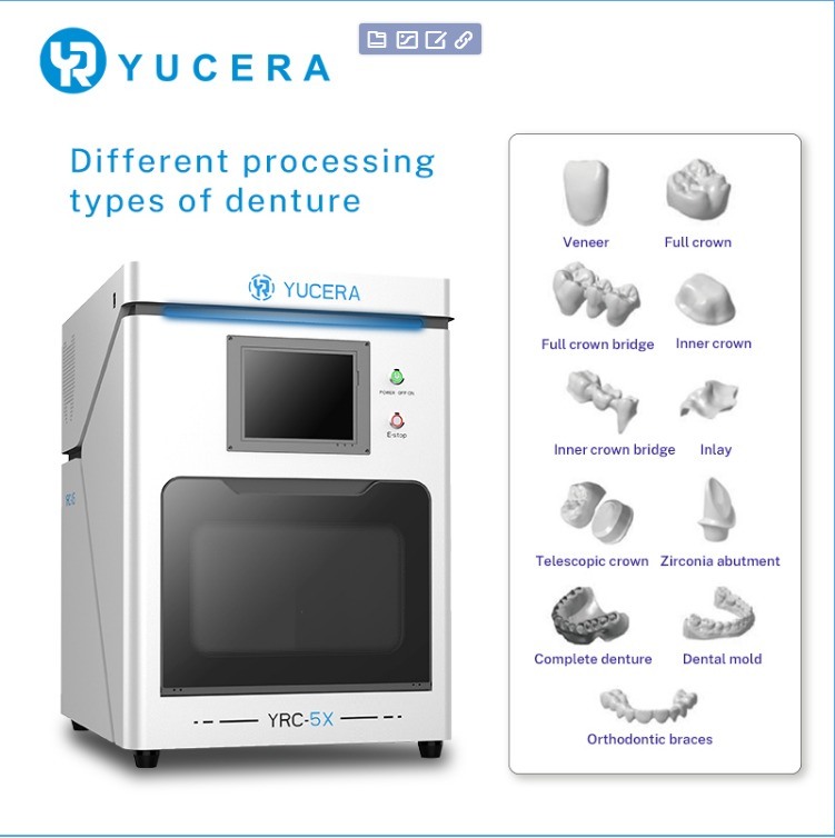Smallest Size Cad/cam 5 Axis Zirconia Milling Machine  Chairside Milling Machine for Zirconia Pmma Wax