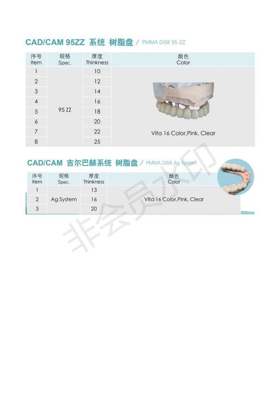 Yucera Dental Premium Однослойный PMMA Диск для Стоматологических Применений, Обеспечивающий Прозрачность