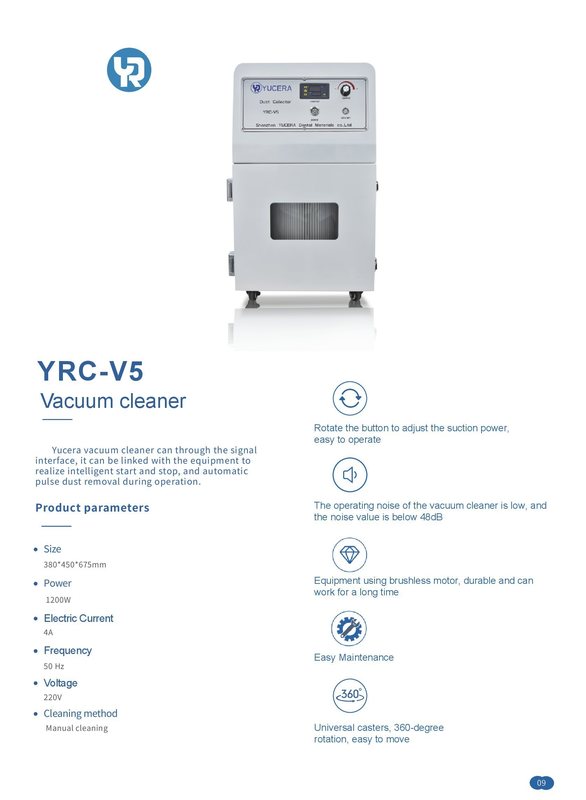 YUCERA YRC-V5 Вакуумный пылесос Стоматологический портативный вакуум для стоматологического станка для фрезерования для зуботехнической лаборатории