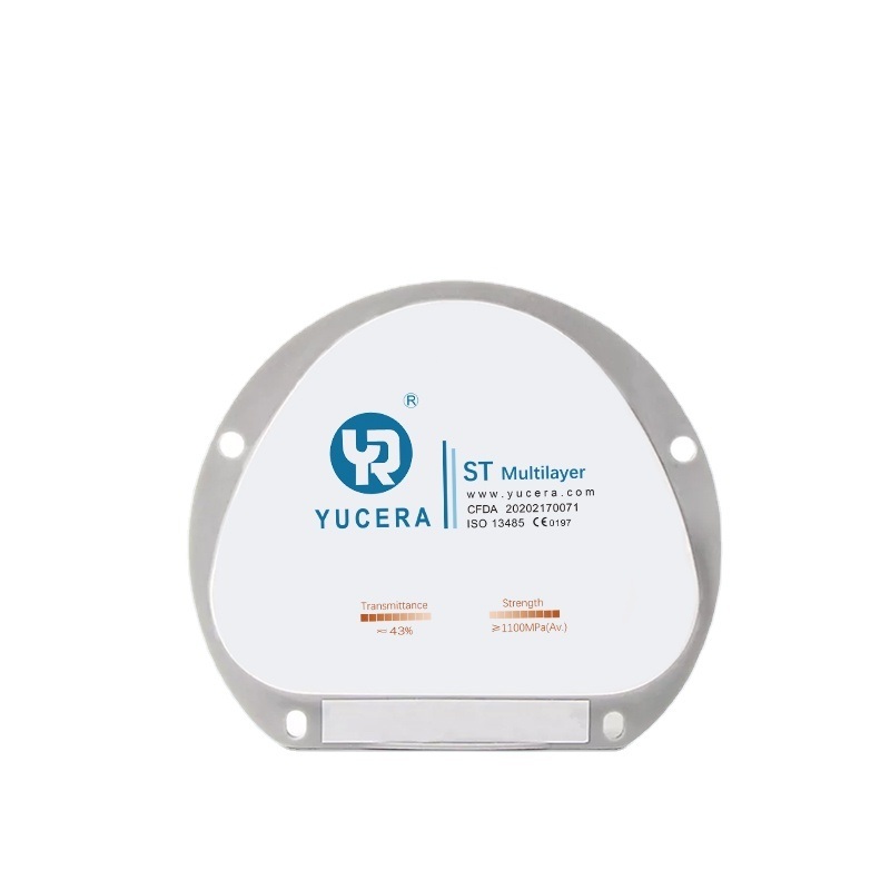 Блоки из многослойного циркония Yucera ST - Высокопроизводительное решение для стоматологических CAD/CAM систем