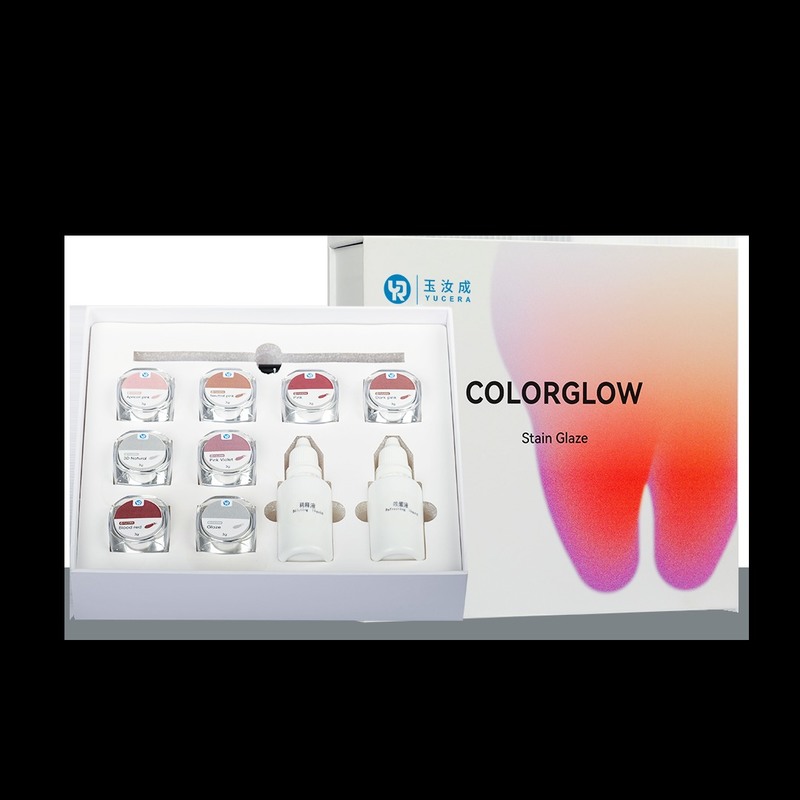 Yucera Набор для окрашивания и глазурования керамики циркония 18 цветов Natural Glow для создания зубных протезов в лаборатории