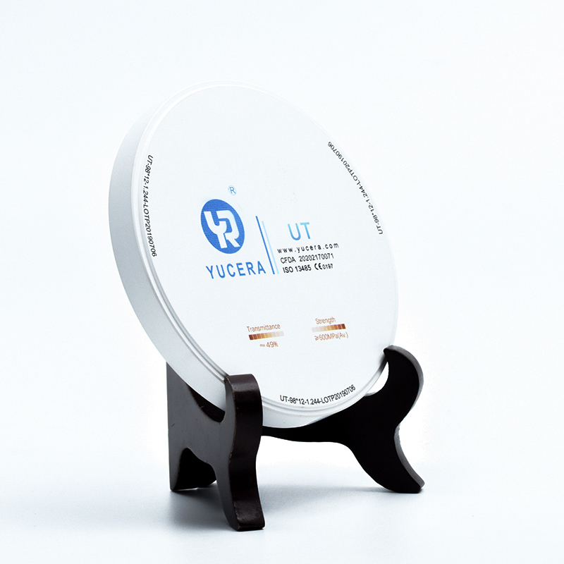 Диск из стоматологического циркония 98 мм YUCERA UT White (600 МПа/49% прозрачности) | Готов к Exocad