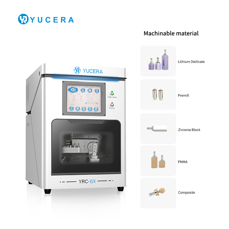 Dental CAD/CAM Milling Machine  YUCERA YRC-6X 5-Axis | Titanium/Ceramics | ISO 13485