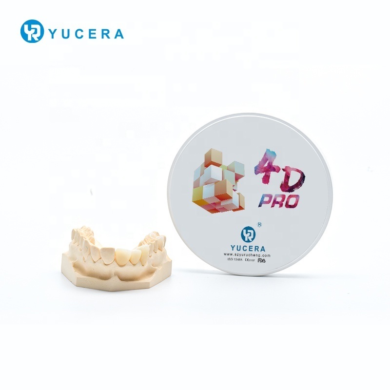Yucera Dental 98mm Multilayer Zirconia Block  4D Pro Multilayer Zirconia Disc Open System